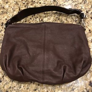 Brown leather Banana Republic handbag